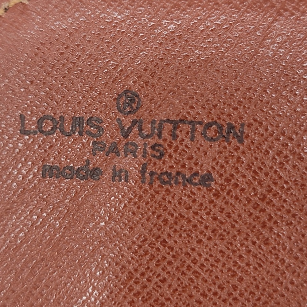 Louis Vuitton Cartouchiere Monogram Canvas Crossbody Bag Vintage Brown Leather - Picture 7 of 16